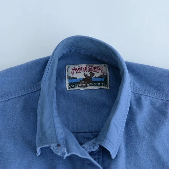 Vintage  Moose Creek Blue Button Up Long Sleeve Shirt - Picture 13 of 13